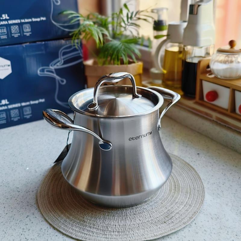 古典欧式小蛮腰 18-10不锈钢304汤锅双耳高汤锅炖煮锅家用大容量