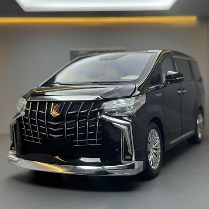 2025款118丰田埃尔法豪华合金音效电动门双开门汽车模型声光玩具