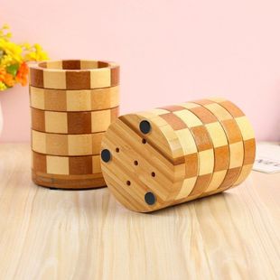 竹筷筒筷笼筷子筒饭店家用餐厅商用创意竹筒沥水架厨房勺子收纳