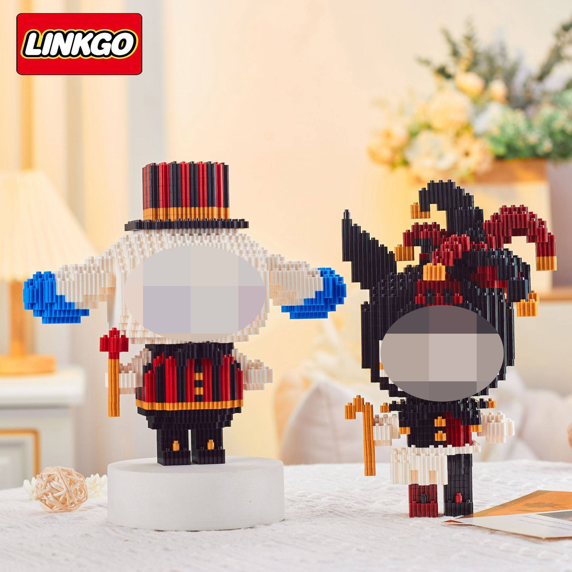 跨境串联小卡通创意拼装积木益智儿童玩具孩子礼物模型