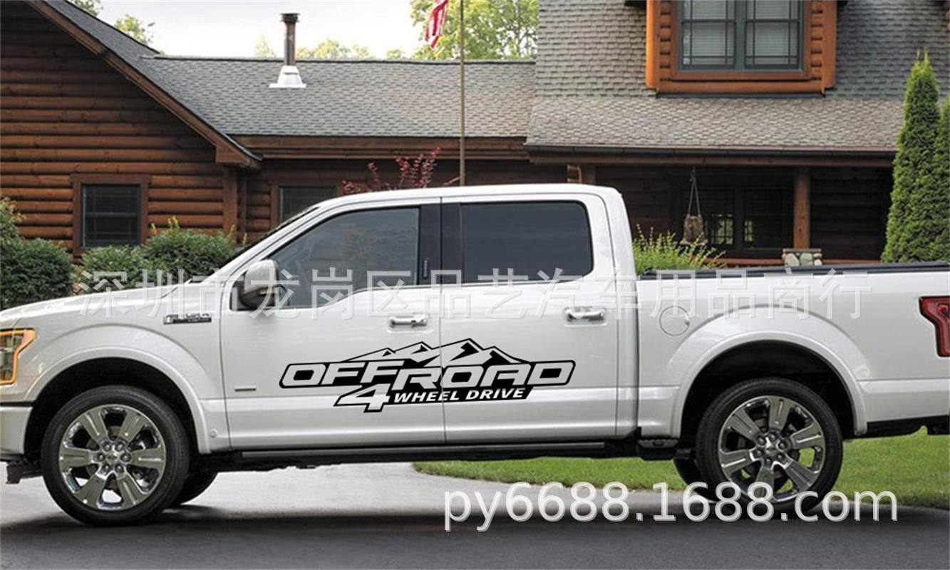 2025新款山脉图腾反光越野汽车贴纸SUV车身装饰图案皮卡拉花贴纸