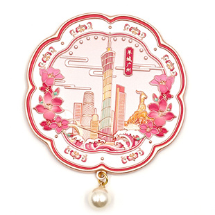 广州塔金属浮雕冰箱贴黄埔军校中山纪念堂五羊石像旅游文创纪念品