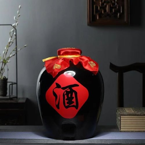 景德镇陶瓷酒坛酒缸10/20/30/50斤醋坛家用仿古密封泡酒罐子窖藏