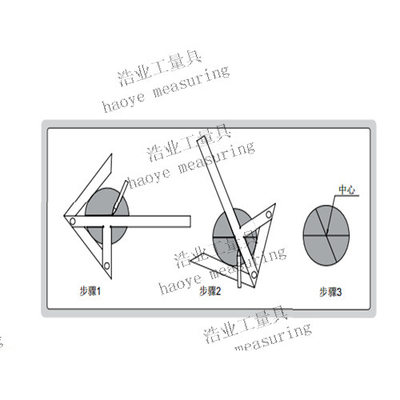 中心规150x130 木工圆心划线器45/90度 不锈钢中心规100x70mm