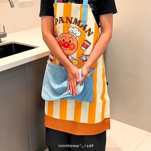 面包超人联名烤箱隔热防烫手套女家用厨房烘焙防水防油可擦手围裙