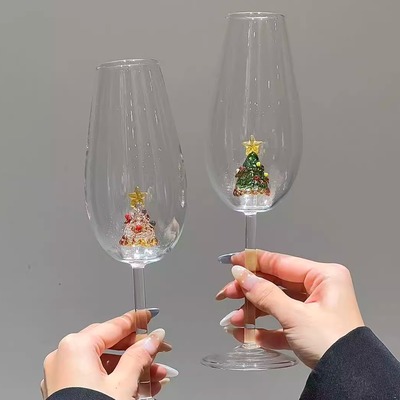 高硼硅立体KT猫高脚杯卡通家用高颜值玻璃杯创意送礼香槟红酒杯