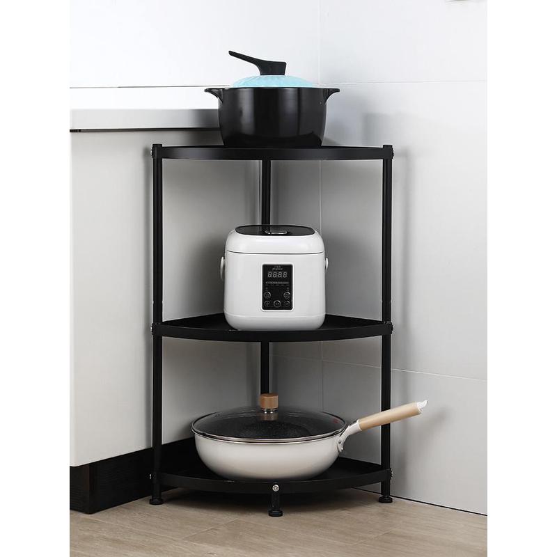 m204卫生间置物架 304不锈钢三角架浴室落地多层脸盆架厨房升级版