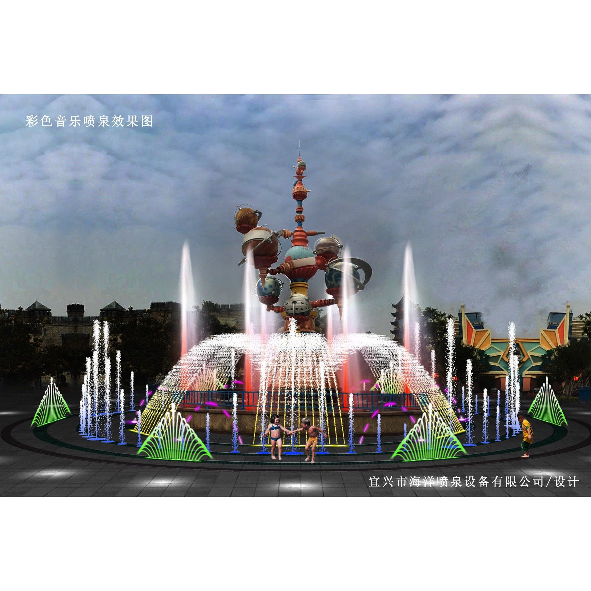 设计、制作、安装各类音乐程序控制喷泉