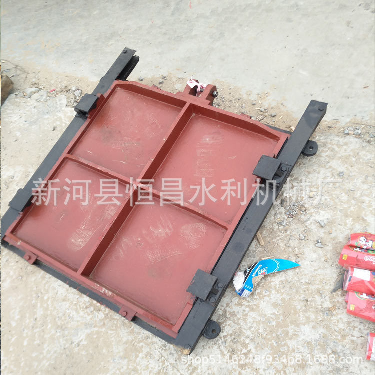 渠道河道管道农业灌溉挡水附壁式1米铸铁镶铜闸门厂家