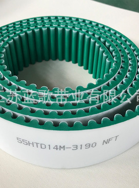 聚氨酯红色同步带特殊加工100T10-3900+6T粘合机包装机橡胶同步带