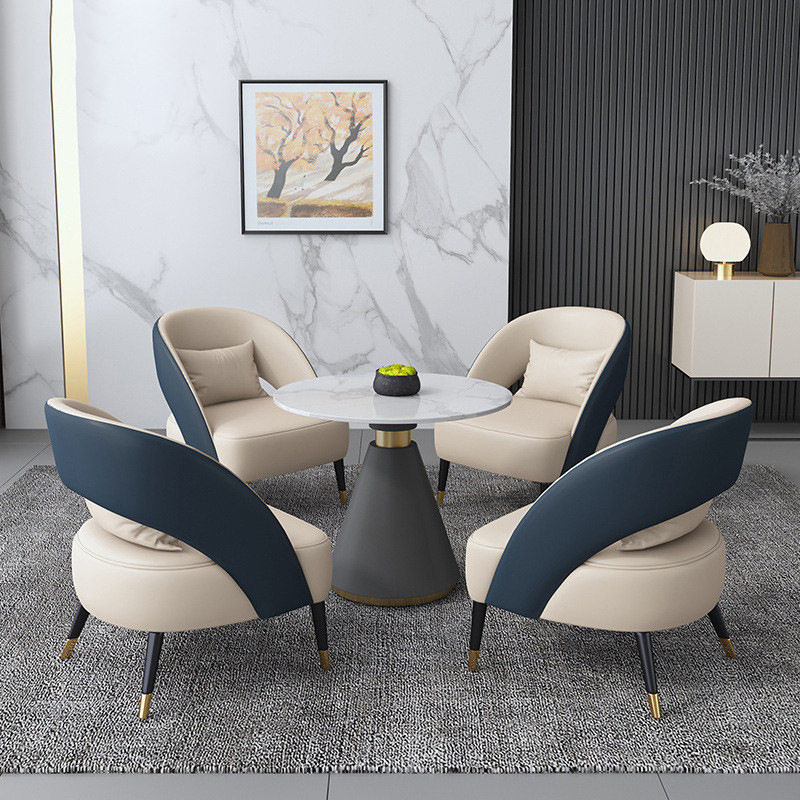 北欧简约轻奢现代售楼处会客小圆桌谈判一桌四椅接待洽谈桌椅组合,商业/办公家具,接待椅,淘宝优惠券,粉丝福利购,淘宝优惠卷