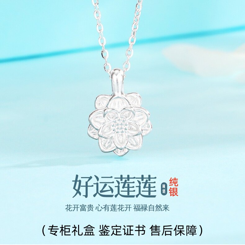 好运999纯银女生项链高级感生日礼物送女朋友闺蜜轻奢手链情人节图片
