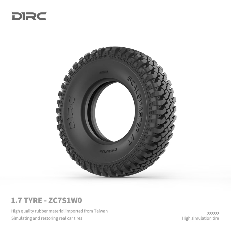 D1RC 1/10 仿真攀爬车1.7寸胎皮轮胎 SCX10 D90 CC01 直径90mm 玩具/童车/益智/积木/模型 遥控车升级件/零配件 原图主图