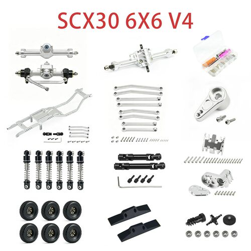 Axial 1/30 SCX30 原车升级6X6套装V4 攀爬车改装升级配件