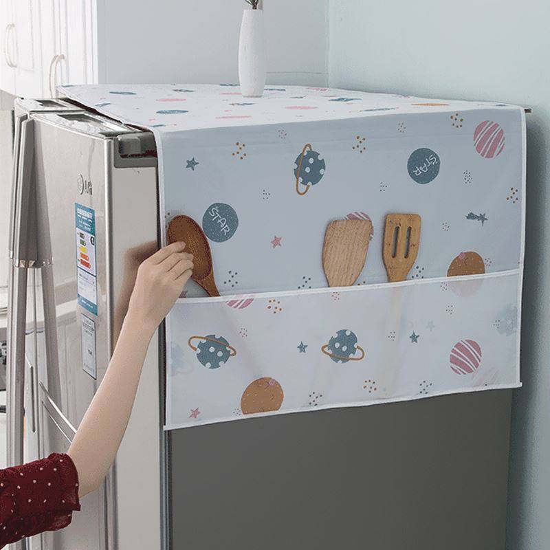 日本冰箱防尘罩顶盖布微波炉收纳挂袋单开门双开门防灰式置物袋家,居家布艺,万能盖巾,淘宝优惠券,粉丝福利购,淘宝优惠卷