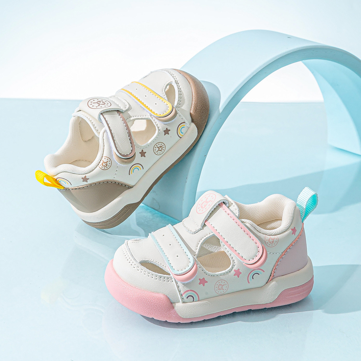 男宝宝凉鞋包头防滑软底可爱1一2-3岁宝宝夏鞋学步卡通小童鞋子