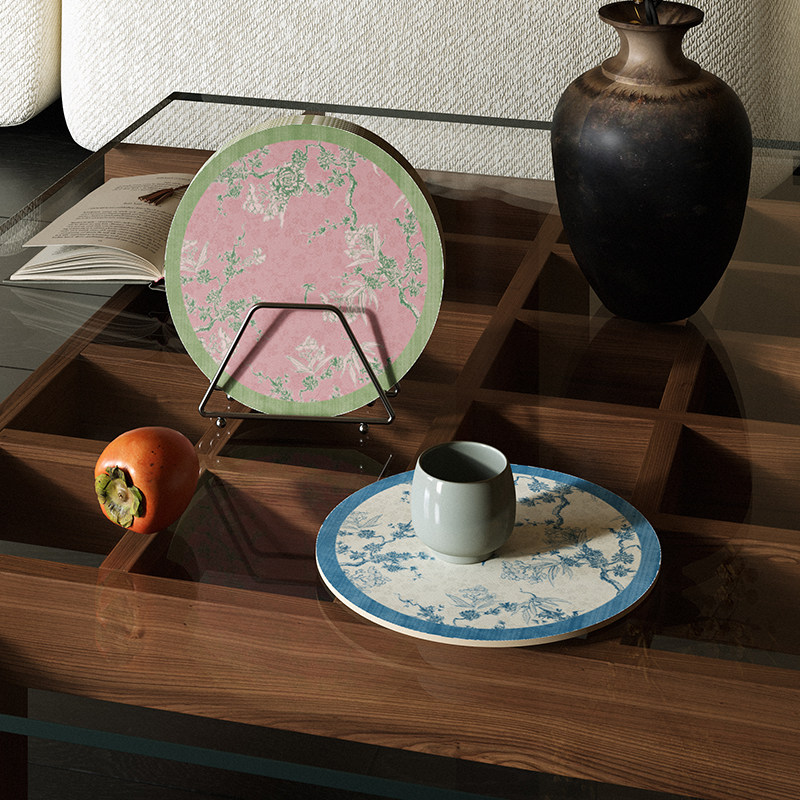 枝意中式诧寂风厨房杯垫国风吸水隔热杯垫防烫垫皮革餐盘垫沥水垫,居家布艺,餐垫,淘宝优惠券,粉丝福利购,淘宝优惠卷