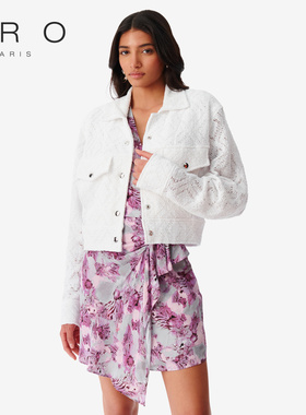 IRO NIGHT 2025春季翻领针织纹理短款衬衫式外套WM07ULIANA23S