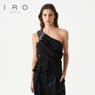 IRO NIGHT 2026年夏季轻奢钻饰斜肩辣妹背心上衣WM16TACOMA22W