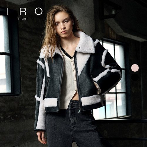 拼接皮毛一体IRO短款机车风