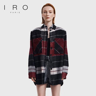 Night 式 2025年冬季 拼色格纹衬衫 毛呢外套WM100NAHELA22W 新款 IRO