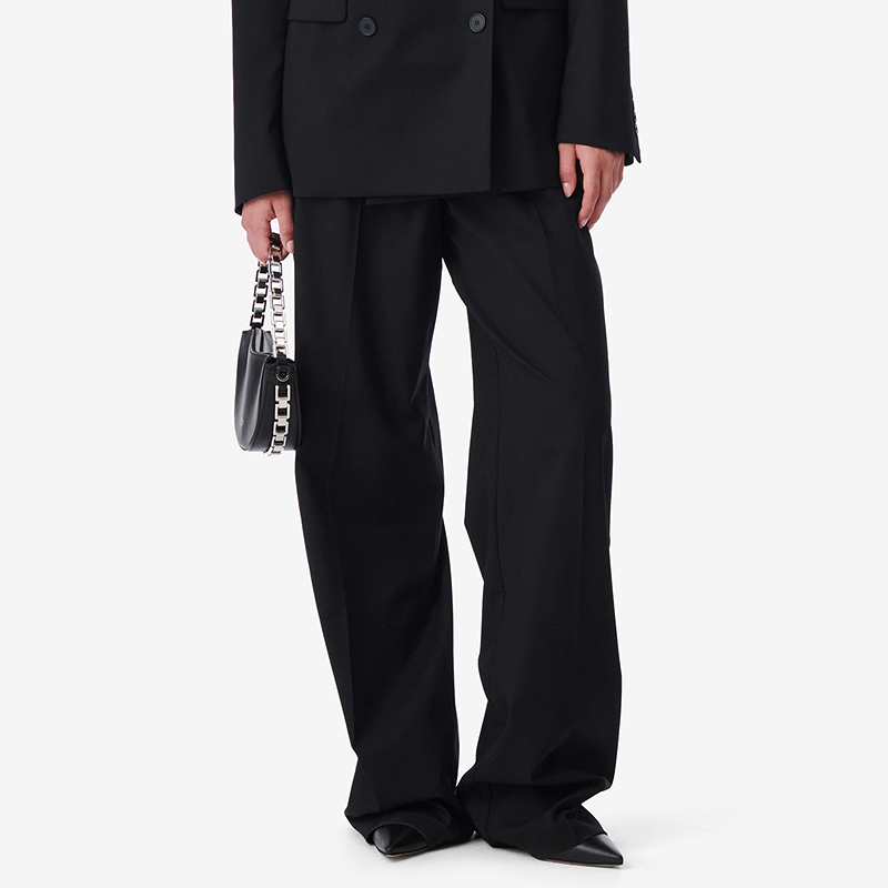 IRO Night 2025年夏季绵羊毛西裤直筒休闲裤WM23ISALINE23W