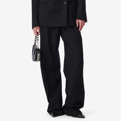 IRO NIGHT 2025年夏季绵羊毛西裤直筒休闲裤WM23ISALINE23W