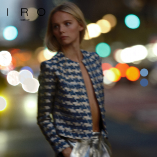 IRO NIGHT 2026年春季新款圆领格纹金丝小香风外套WP07TIARE24S