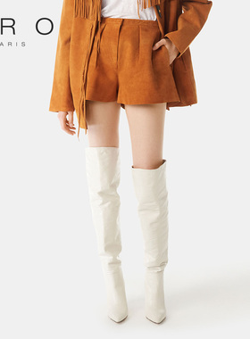 IRO NIGHT 2025年秋冬翻皮高腰羊皮短裤灯笼裤WP30MALENA22W