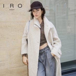 风衣IWT354D00200 2025年秋冬绵羊毛大衣外套长款 IRO Night
