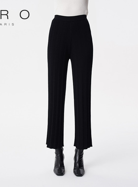 IRO NIGHT 2025年春季羊毛针织高腰弹力显瘦休闲长裤IWF334M04200