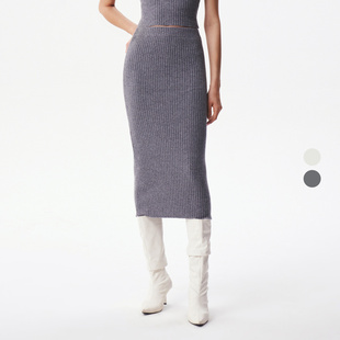 IRO NIGHT 2025年冬季修身包臀直筒百搭针织半身裙WM31KENLO23W