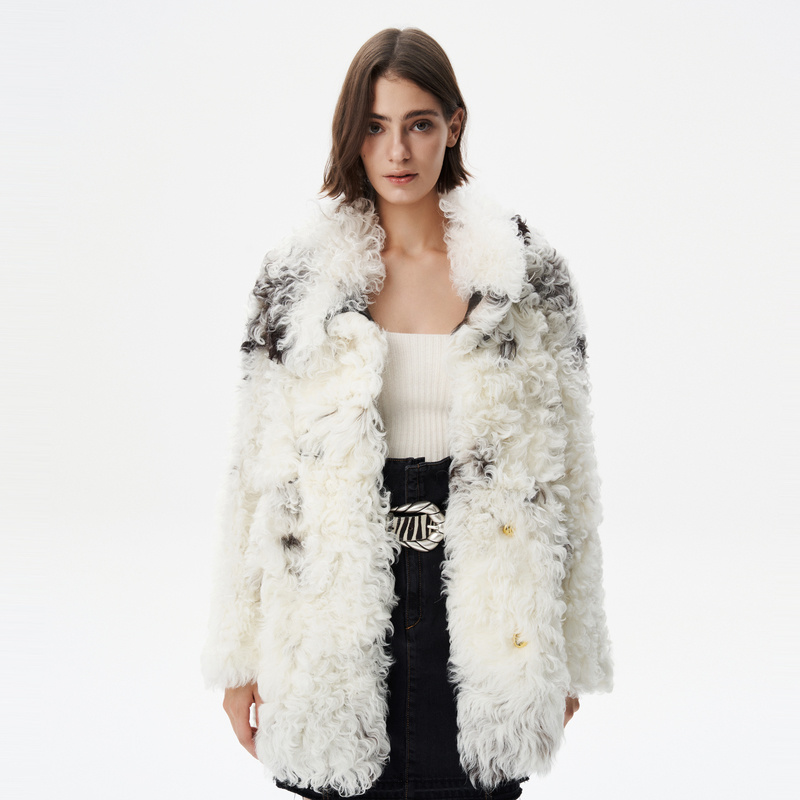 IRO Night 2025冬季混色羊毛重工保暖中长款外套大衣IWF344S00900