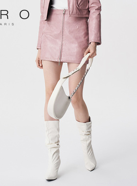 IRO NIGHT 2025年春季时尚两面穿PU皮A字半身裙IWF334Q00700