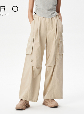 IRO NIGHT 2026年春秋纯棉工装休闲裤长款宽松裤子IWT352K00300