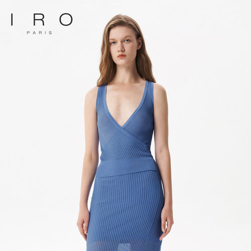 夏季背心上衣IRO深V领法式
