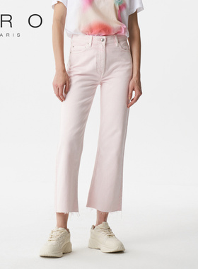 IRO NIGHT 2025春季毛须边牛仔裤直筒高腰休闲裤子WP22AIDEN23S