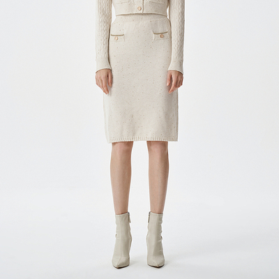 IRO NIGHT 2025年冬季小香风针织保暖半身裙IWF334M01700