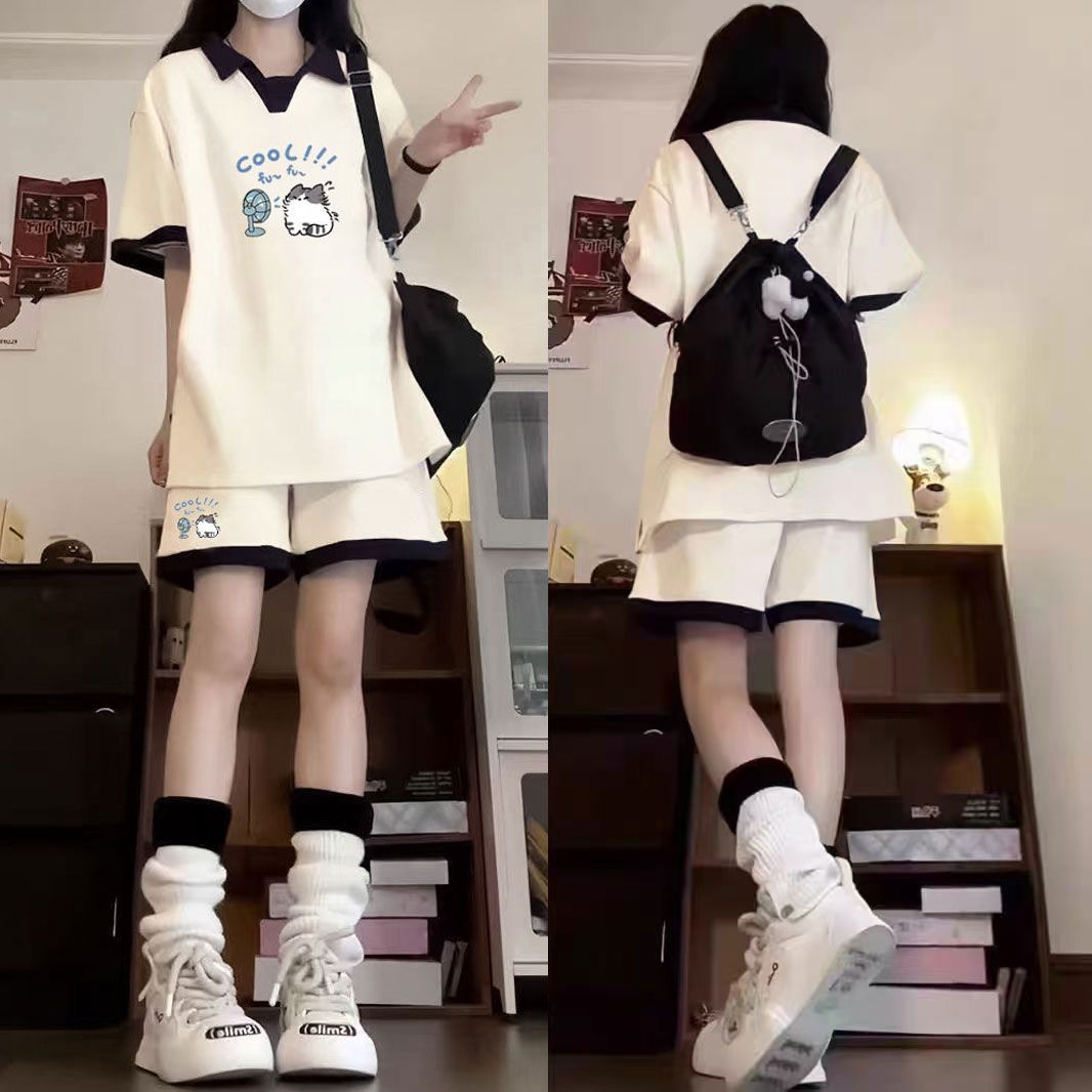 女童夏日运动套装2026新款女大童图片