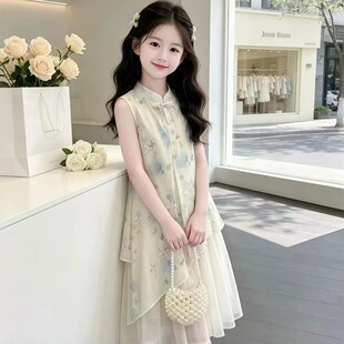 女童国风连衣裙2026夏季新款儿童汉服裙子中大童夏装新中式旗袍裙