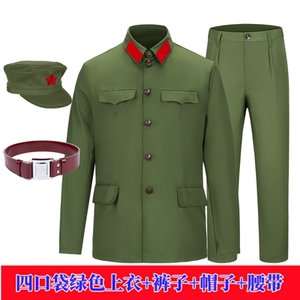 3505正品65式军套装的确良男老服装涤卡军干服越战老兵怀旧绿军衣