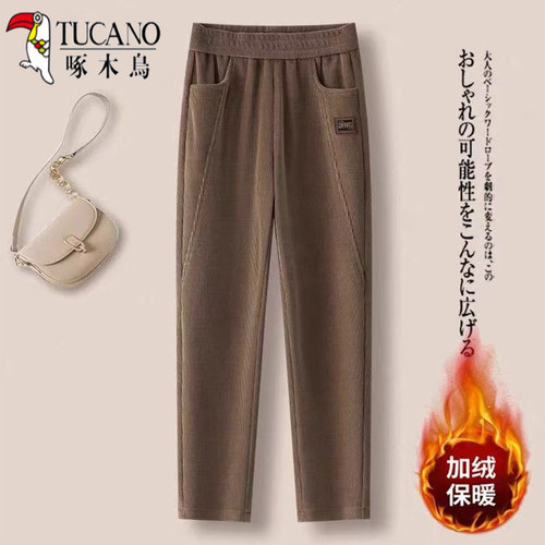 啄木鸟中老年秋冬款灯芯绒休闲裤