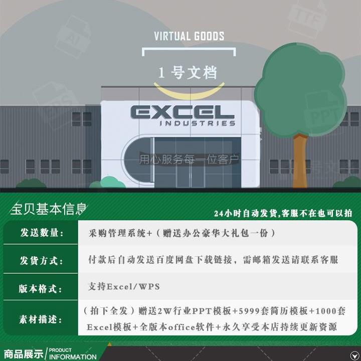 购理系统合同管理、入库管理、付款采管理）采购进销WYM管存exce