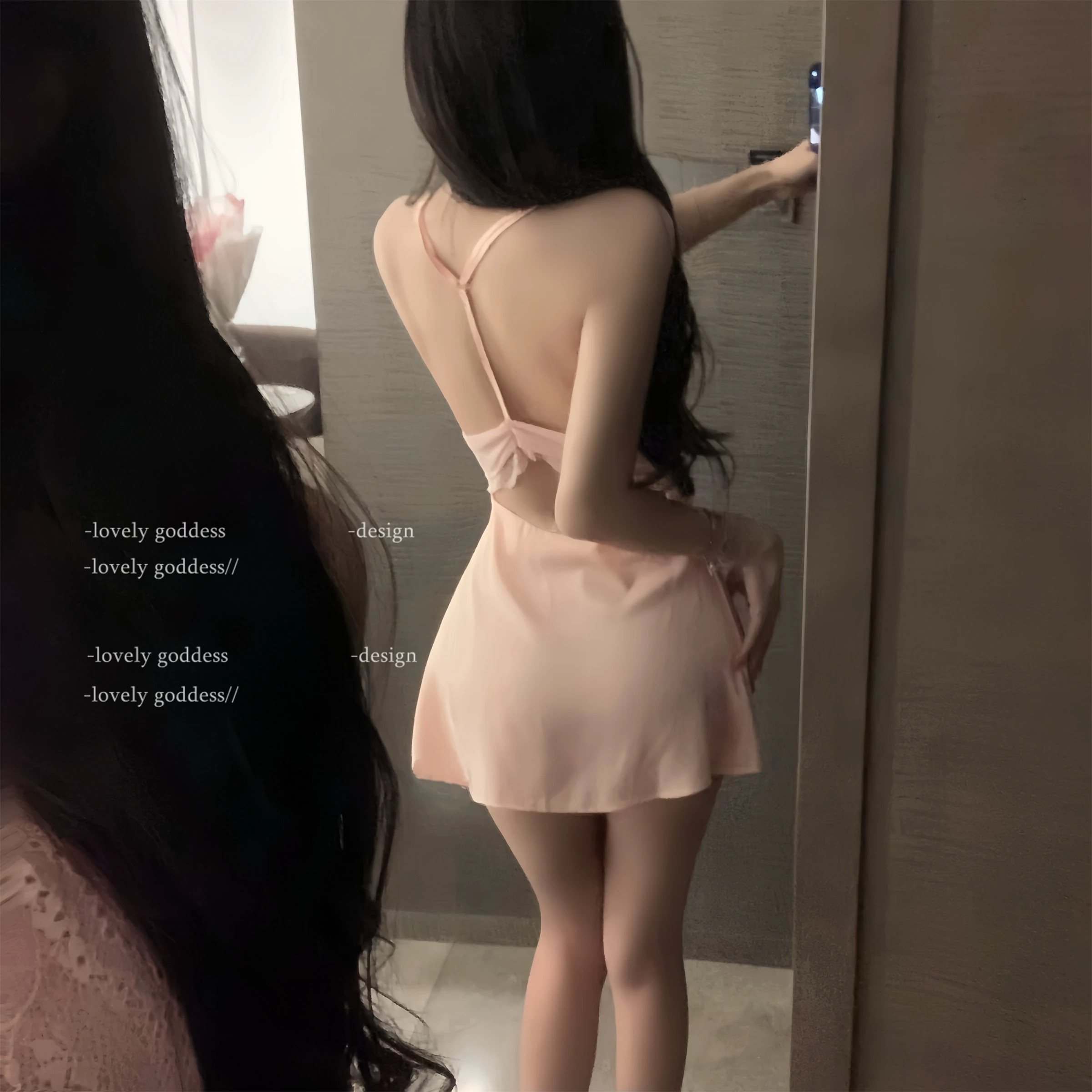 古早千金*性感睡衣女蕾丝睡裙冰丝吊带高级感纯欲风家居服