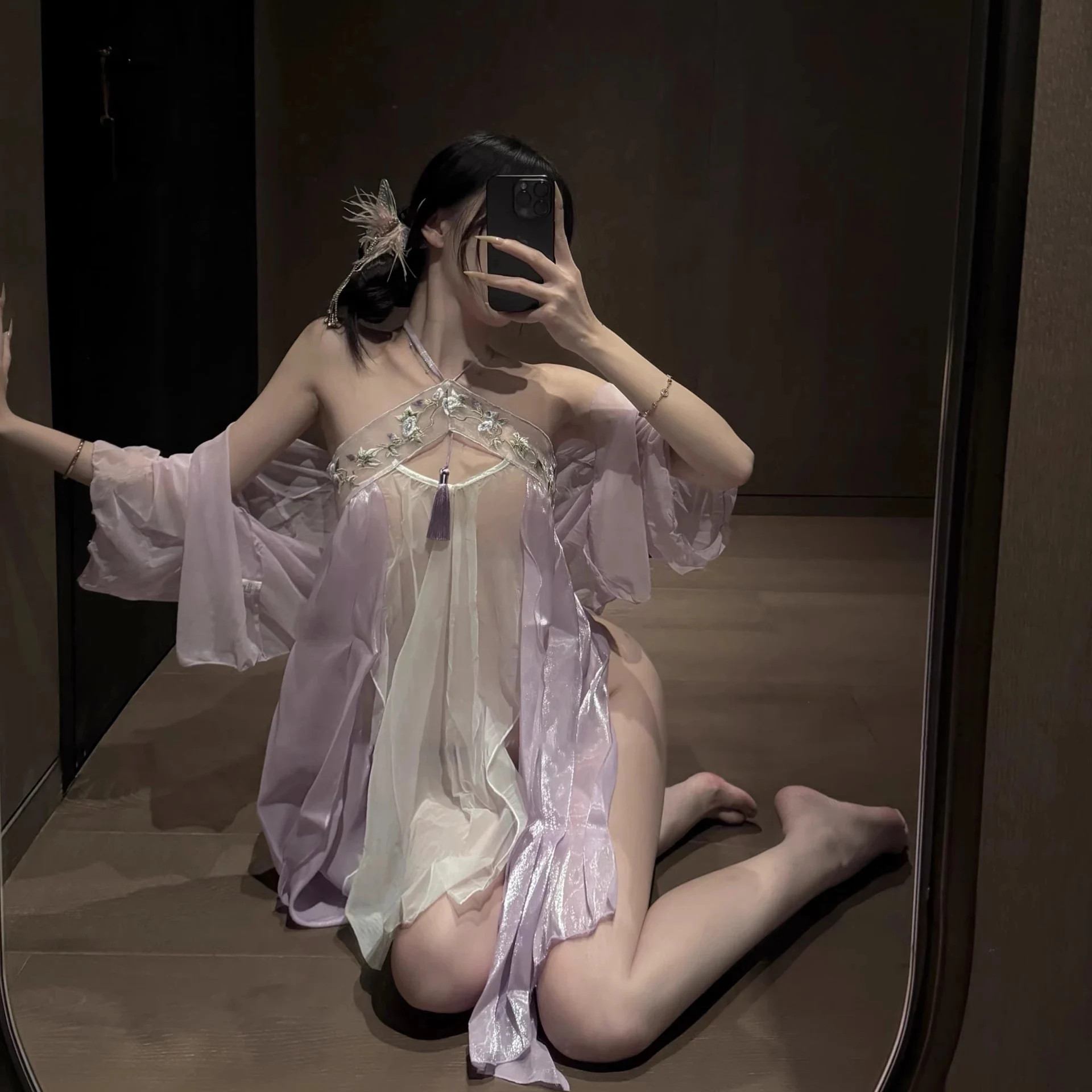 性感纯欲古风汉服女情qu内衣趣禁欲系床上qq衣物情侣升温睡衣套装