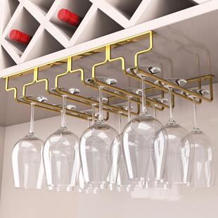 不锈钢倒挂家用红酒杯悬挂架高脚杯架葡萄酒杯架酒柜红酒架子摆件