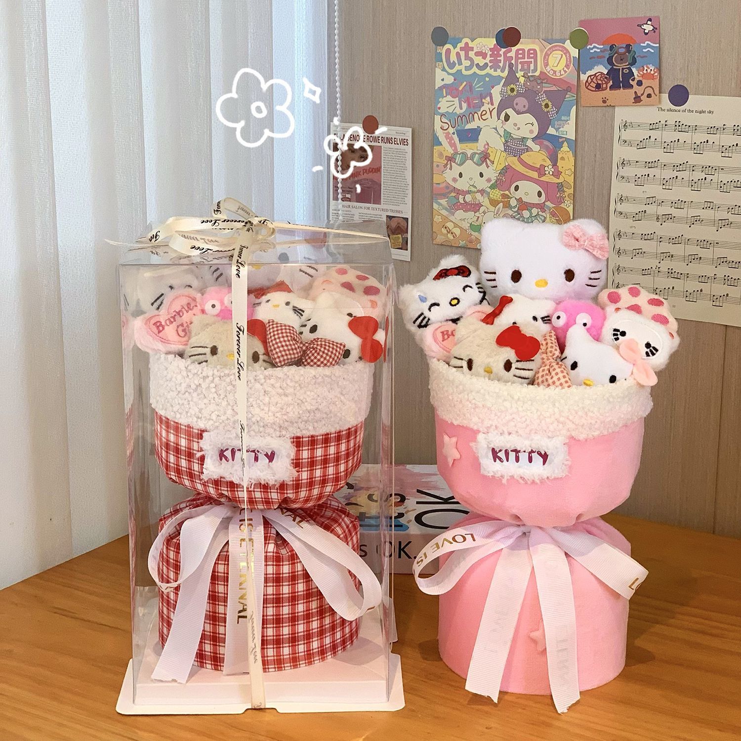 德国HelloKitty玩偶花束少女可爱毛绒公仔生日礼物送闺蜜女朋友图片