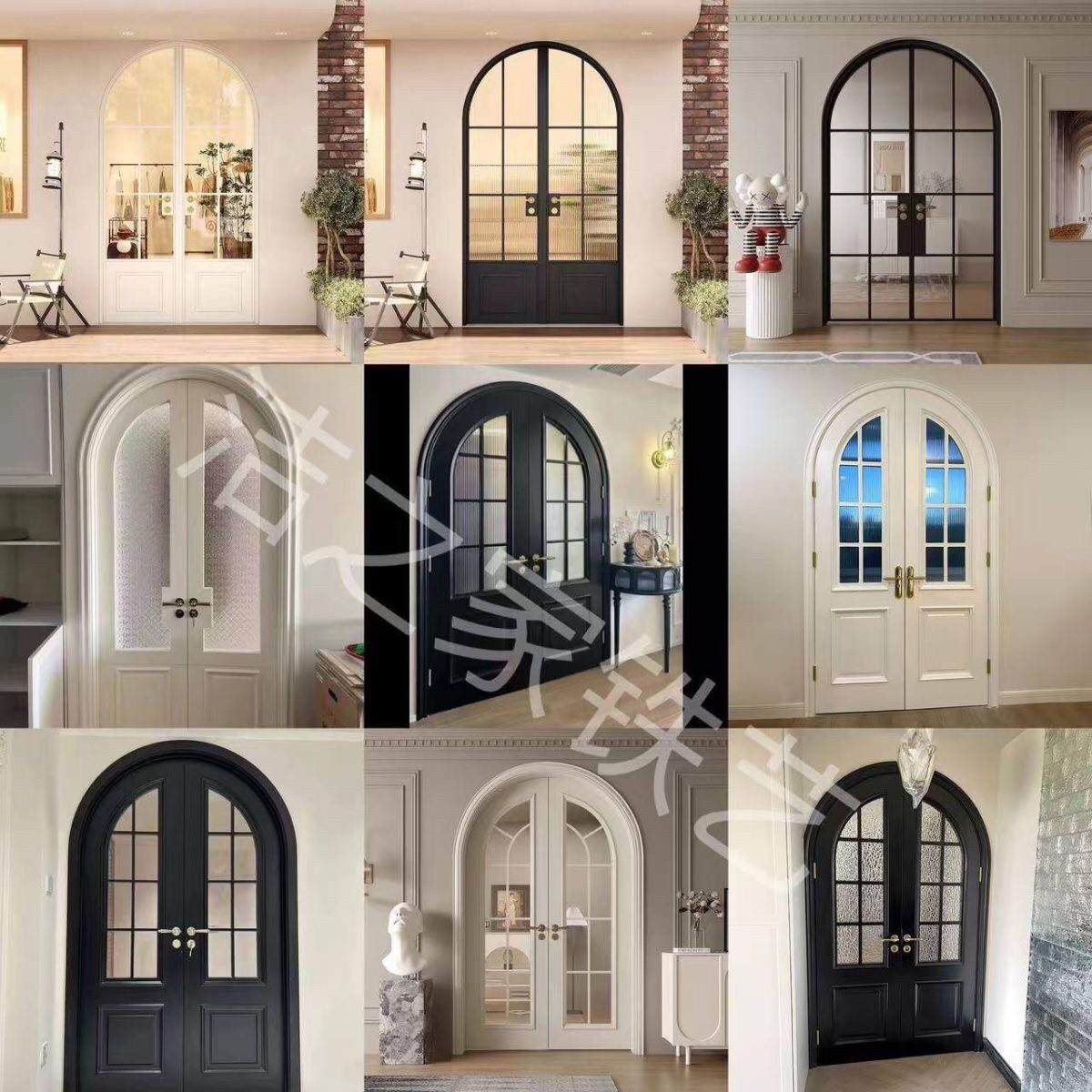 法式复古拱形门极简弧形铁艺卫生间玻璃门厕所对开门圆弧双开门,全屋定制,阳台门,淘宝优惠券,粉丝福利购,淘宝优惠卷