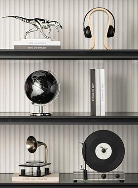 意式轻奢高档展示柜软装摆件样板间电视酒柜地球仪音响高级感摆设