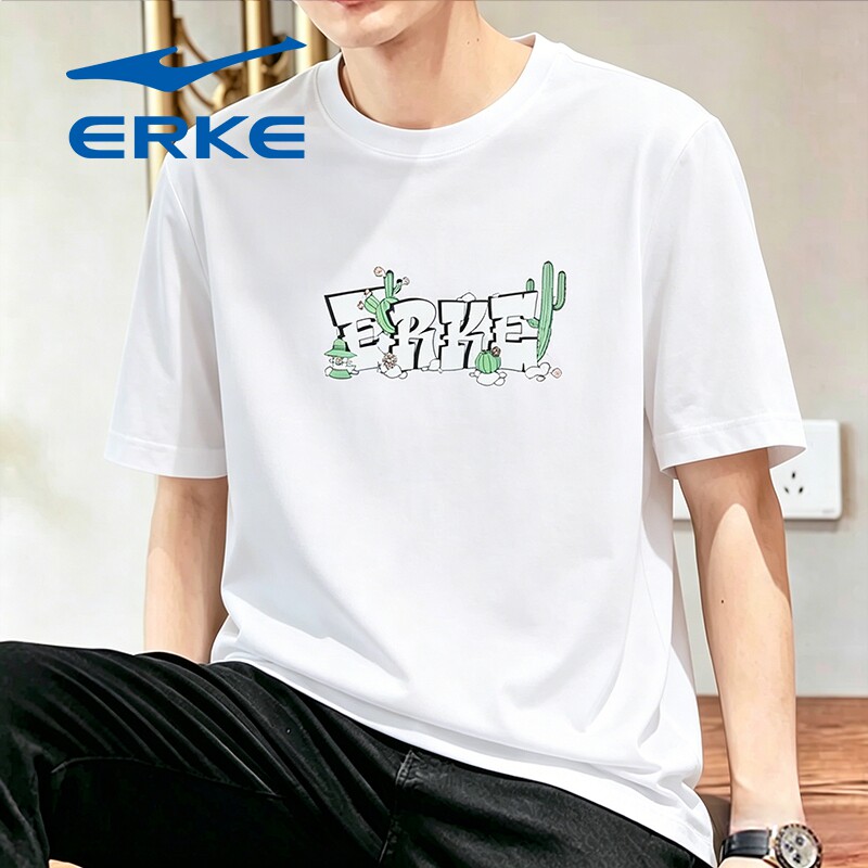 鸿星尔克短袖2026夏季新款男女情侣款优可丝抗菌休闲运动t恤上衣
